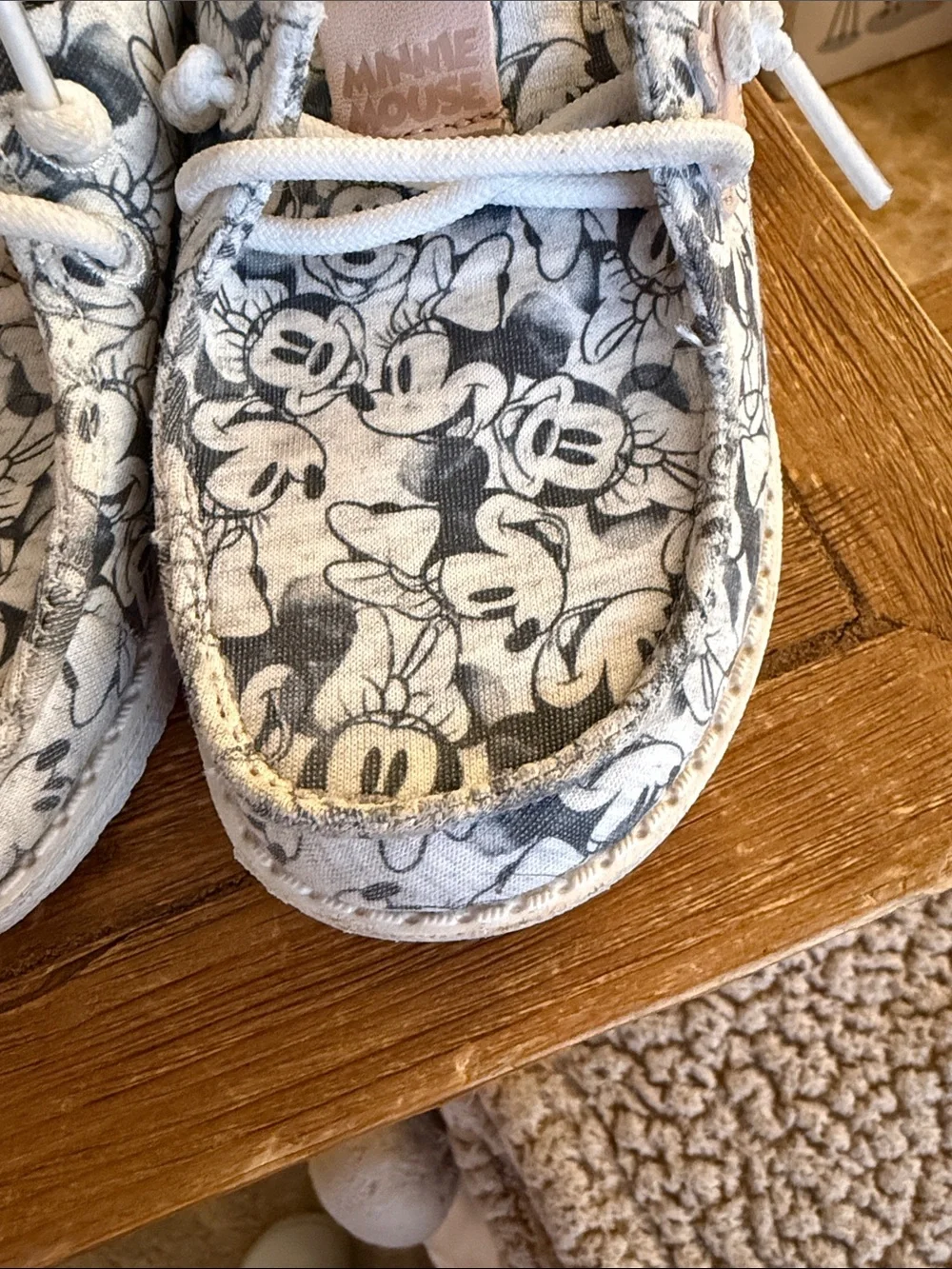 Disney Hey Dudes Gray and White Minnie Mouse for Kids